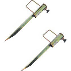Parasolhouder - 2x - metaal - parasolboren - 45 cm - parasolvoet - Parasolvoeten