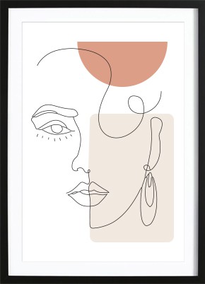 Lady Abstract Poster (50x70cm) - 