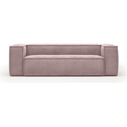 Kave Home - 3-zitsbank Blok roze corduroy 240 cm