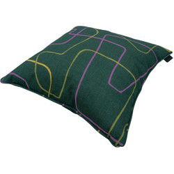 Sierkussen met paspel ca. 50x50 cm Joah green (4 stuks)