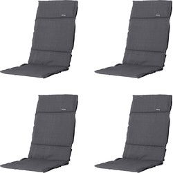 Madison -  Tuinkussen Fiber Deluxe Panama grey - Ca. 125x50 cm - Set van 4
