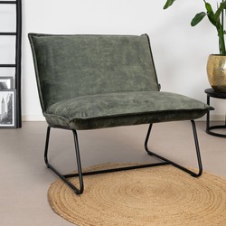 Velvet fauteuil Paris groen