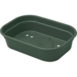 3 stuks - 3*verkoopeenheid_bol - Bloempot Green basics kweektray s blad groen - elho