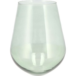 DK Design Bloemenvaas Mira - druppel vorm vaas - groen glas - D22 x H28 cm - Vazen