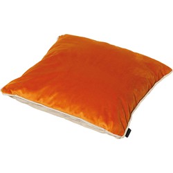 Madison sierkussen Velvet-Panama - 45x45 - orange - linnen