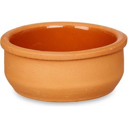 Set 6x tapas/creme brulee serveer schaaltjes terracotta/bruin 8x4 cm - Snack en tapasschalen