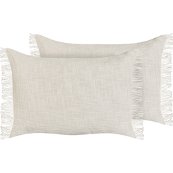 MABA - Sierkussen set van 2 - Gebroken wit - 35 x 50 cm - Katoen