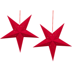 Beliani MOTTI - Wanddecoratie-Rood-Papier