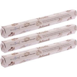 3x Stamford wierookstokjes muskus geur - Wierookstokjes
