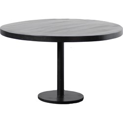 Eettafel Rond 110cm - Zwart - Dinand - Giga Meubel