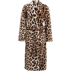 Zo Home Flanel Fleece Badjas Leopard - bruin - M