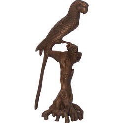 A BRONZE SCULPTURE OF A MACAW