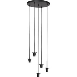 Mexlite - hanglamp - HaloSwap - zwart - metaal - Ø 40cm - E27 - 4220ZW