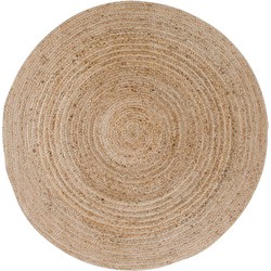 Bombay Rug - Rug in braided jute, nature, Ø120 cm