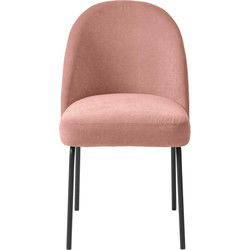 Eetkamerstoel Roze - Chenille Stof - Stoel Creston - Set van 2