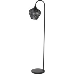 Light & Living - Vloerlamp ALVARO  - 35x30x160cm - Zwart