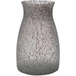 Bloemenvaas Julia - lichtgrijs graniet - glas - D10 x H20 cm - Vazen