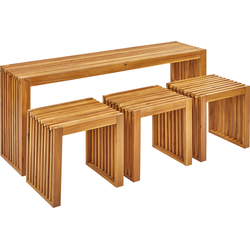 BELLANO - Tuinset 3-zits - Lichthout - Acaciahout