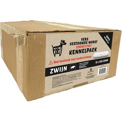 FREDS GESTOOMD VERS VLEES WORST KENNELPACK ZWIJN GRAAN EN GLUTENVRIJ 10X900 GR