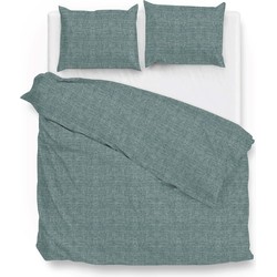 Zo!Home Dekbedovertrek Lino Emerald Green 240 x 200 220 cm + 2 slopen 60 x 70 cm