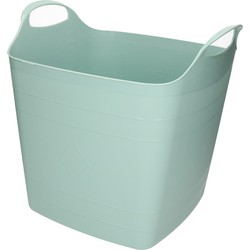 Bathroom Solutions Flexibele kuip - mintgroen - 25 liter - kunststof - emmer - wasmand - Wasmanden