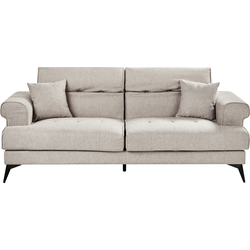SKIVE - Driezitsbank - Taupe - Stof