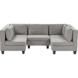 Beliani UNSTAD - Modulaire Sofa-Grijs-Polyester