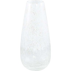 PTMD Ridda Ronde Vaas - H28,5 x Ø12,5 cm - Glas - Wit