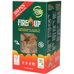 Fire-up Barbecue aanmaakblokjes - 100x - bruin - reukloos - BBQ - Aanmaakblokjes