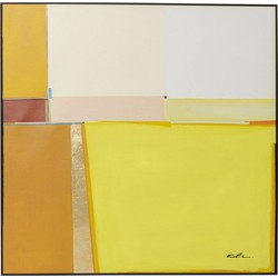 Schilderij Abstract Shapes Yellow 113x113cm