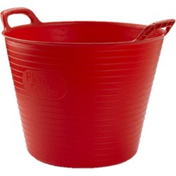 Flexibele emmer/wasmand rood 25 liter - Wasmanden