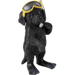 Clayre & Eef Beeld Hond Zwart Kunststof