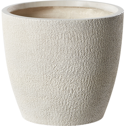 KANNIA - Bloempot - Gebroken wit - 36 cm - Klei-vezelmengsel