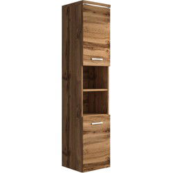Badplaats Badkamerkast Paso 35 x 35 x 160 cm - Eiken - Hangende Kolomkast met 2 Deuren