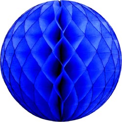 Kerstboomversiering 1x donkerblauwe kerstballen van papier 10 cm - Kerstbal