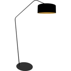 Anne Lighting - vloerlamp - ZigZag - zwart - metaal - booglamp - E27 - 4247ZW