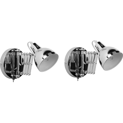 Beliani HARRINGTON - Muurlamp-Zilver-Staal