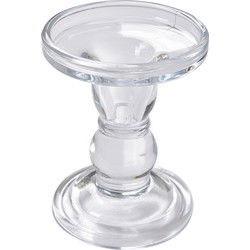Clayre & Eef Kandelaar  Ø 8x11 cm Transparant Glas