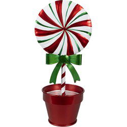 Clayre & Eef Kerstdecoratie Lolly Rood Metaal