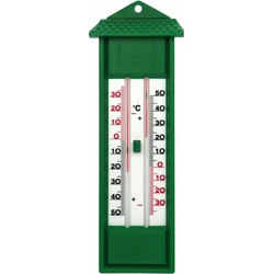 Thermometer min/max - groen - kunststof - 31 cm - Buitenthermometers
