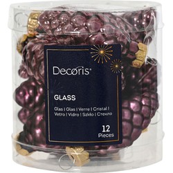 Dennenappel glas d2.5h6 cm d.mv 12st