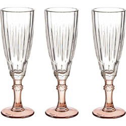 Vivalto - Champagneglazen Exotic Collection set 6x op brons voet 170ml - Champagneglazen
