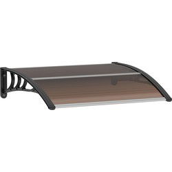 4goodz Deurluifel Afdak 80x120 cm - Overkapping polycarbonaat - Bruin