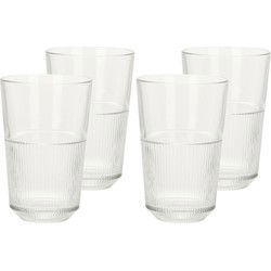 Excellent Houseware Whisky glazen - 4x - transparant - 360 ml - Drinkglazen