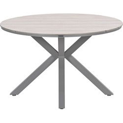 Edison tafel rond - 122 cm - taupe - light teak Vironwood