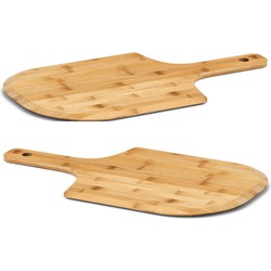 4x Houten snij/serveerplanken voor pizza 53 cm - Snijplanken