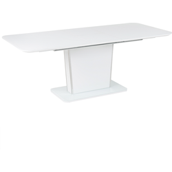 Beliani SUNDS - Eettafel-Wit-MDF, Veiligheidsglas