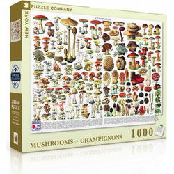 New York Puzzle Company Paddenstoelen ~ Champignons - 1000 stukjes