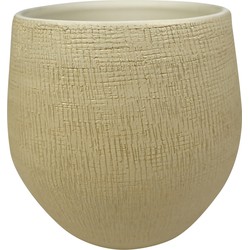 Steege Plantenpot - moderne look - beige - 26 x 25 cm - Plantenpotten