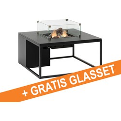 Cosi Fires - Cosiloft lounge gas vuurtafel 100 - black top met gratis glasset